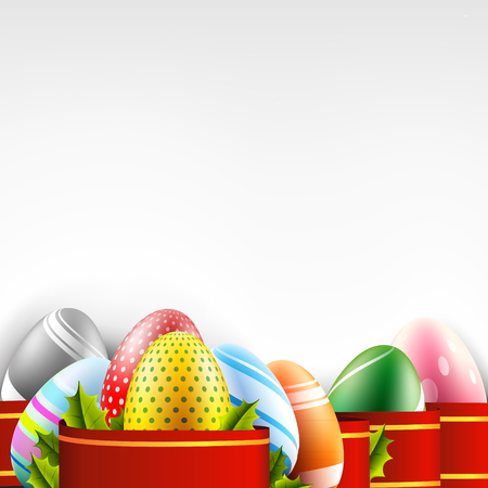 easter eggs backgroundのイラスト素材