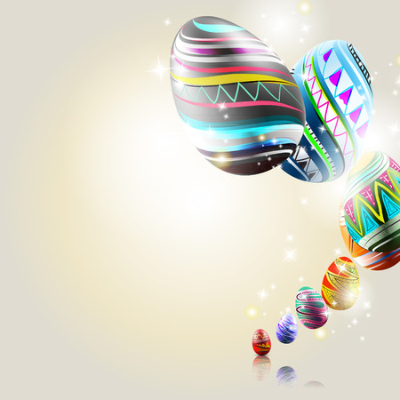 Modern Easter eggs backgroundのイラスト素材