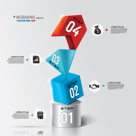 Modern business steps to successのイラスト素材