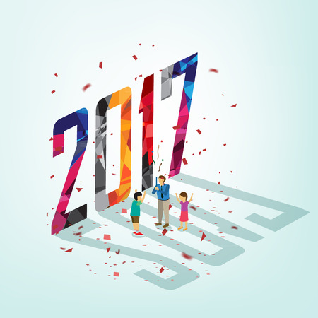 Business in next year 2017のイラスト素材