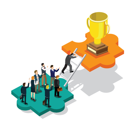 business success isometricのイラスト素材