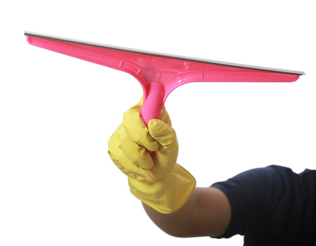 attractive hand holding cleaning productの写真素材