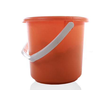 bucket isolated on whiteの写真素材