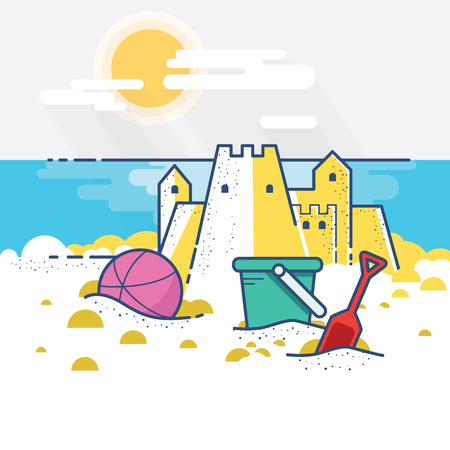 summer backgroundのイラスト素材