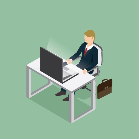 Business technology success with handshake vector illustration.のイラスト素材