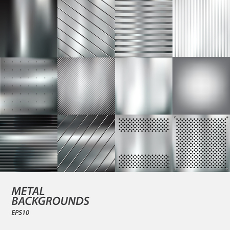 metal backgrounds setのイラスト素材