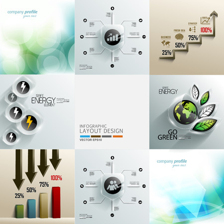 info graphics setのイラスト素材