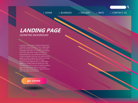 Website landing page templateのイラスト素材