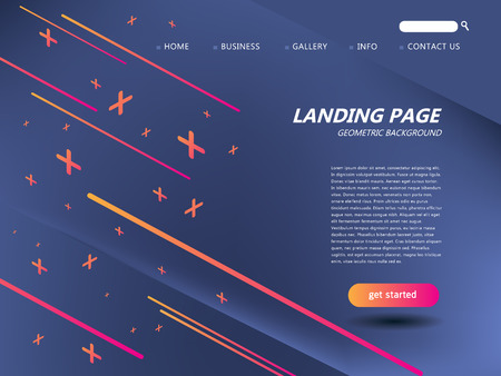 Website landing page templateのイラスト素材