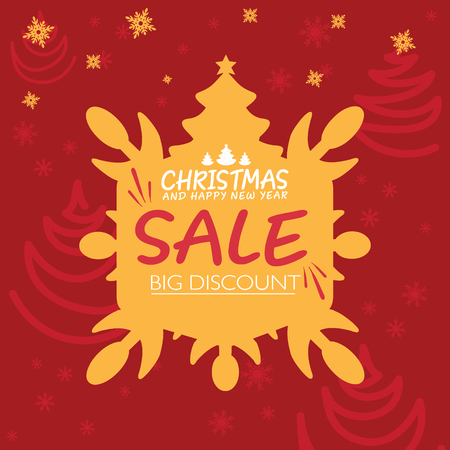 Merry Christmas sale banner templateのイラスト素材