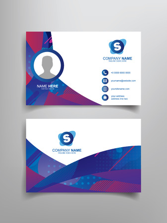business card template designのイラスト素材