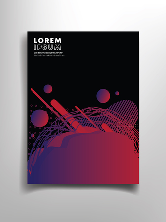 Brochure template design with abstract designのイラスト素材