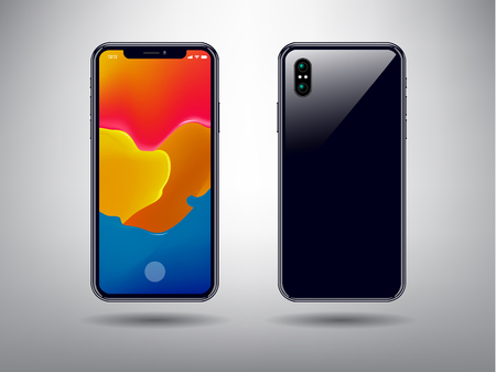 full color abstract background for smart phone templateのイラスト素材