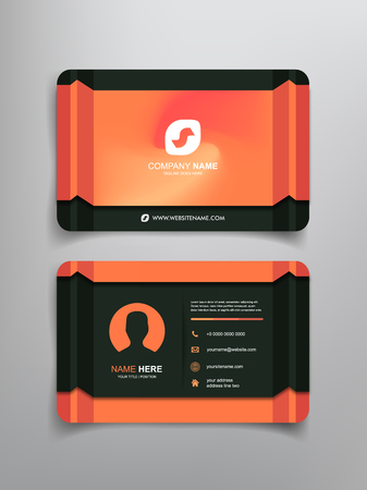 business card with abstract curveのイラスト素材