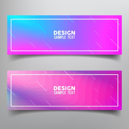 set of banner with abstract light and lineのイラスト素材