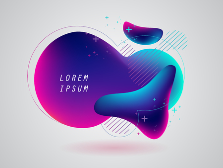 fluid abstract design templateのイラスト素材