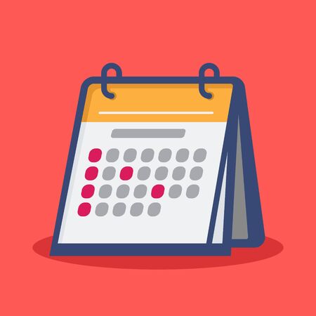 business calendar icon with flat design conceptのイラスト素材