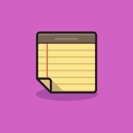note pad icon with flat design conceptのイラスト素材