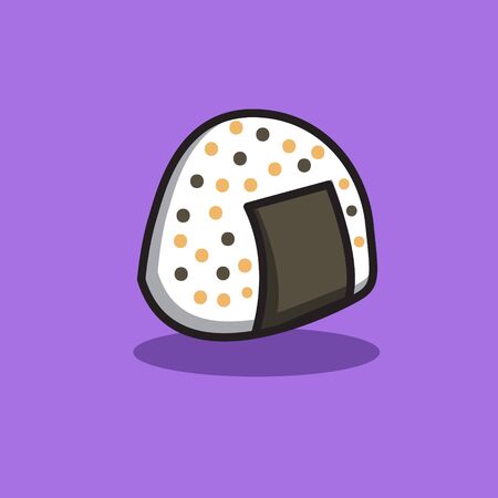 onigiri rice icon for food designのイラスト素材