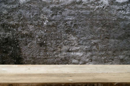concreted wall and surface table backgroundの写真素材