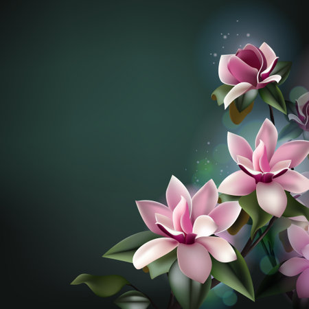 beautiful Spring flower background with copy spaceのイラスト素材