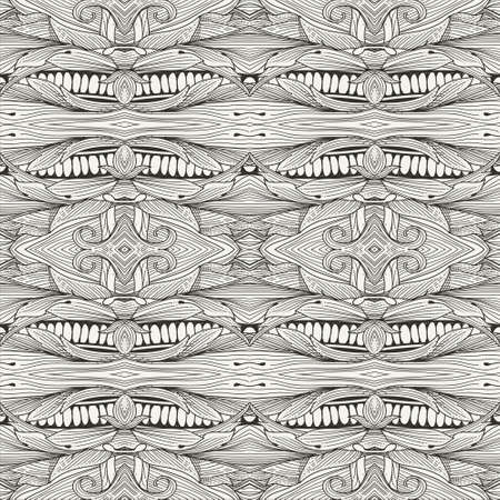 vintage flora ornament pattern designのイラスト素材