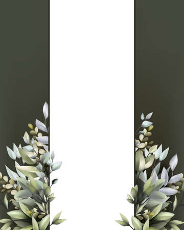beautiful flora framing with copy spaceのイラスト素材
