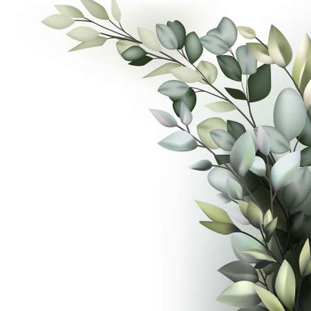 beautiful flora framing with copy spaceのイラスト素材