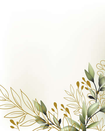 beautiful summer flora framing with copy spaceのイラスト素材