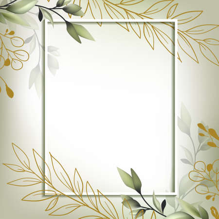 beautiful flora framing with copy spaceのイラスト素材