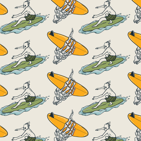 summer paradise with pattern background