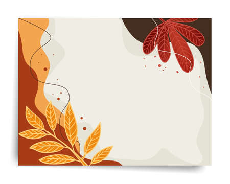 Abstract Autumn frame for brochure design background  templateのイラスト素材