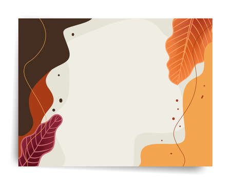 Abstract Autumn frame for brochure design background  templateのイラスト素材