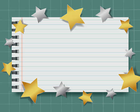Christmas balls layout design Background with blank paperのイラスト素材