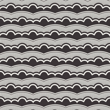 classic curve cloud pattern backgroundのイラスト素材