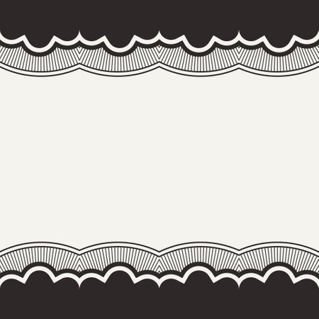 classic curve cloud framing backgroundのイラスト素材