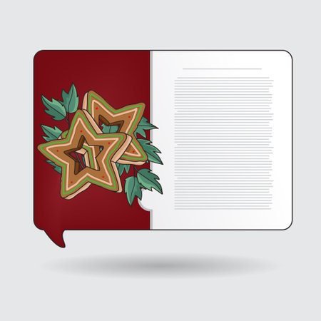 Christmas speech bubble note with iconのイラスト素材