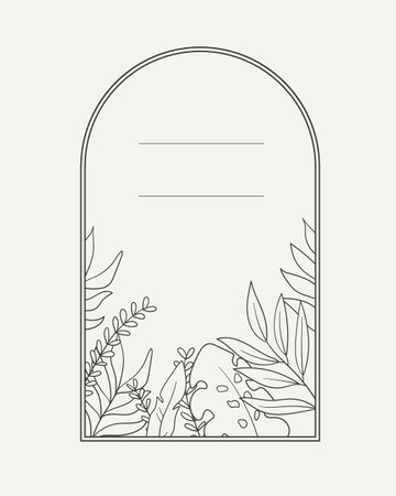 retro nature logo design templateのイラスト素材