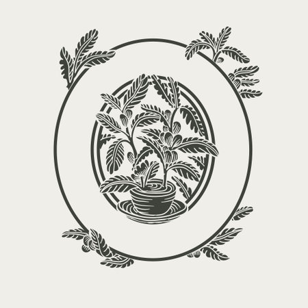 Vintage heraldry frame with flora ornamentのイラスト素材