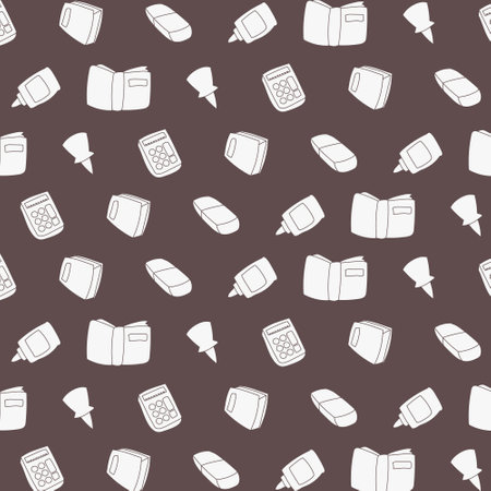 Seamless vector pattern with Education background. Back to school.のイラスト素材