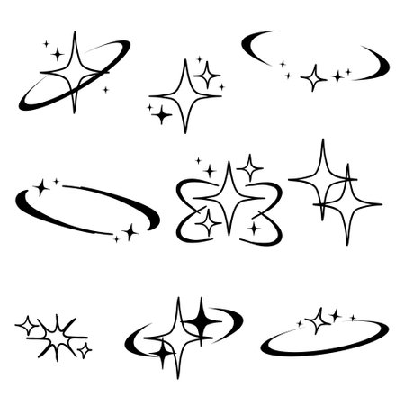 set of stars on a white background, vector illustration, eps10のイラスト素材