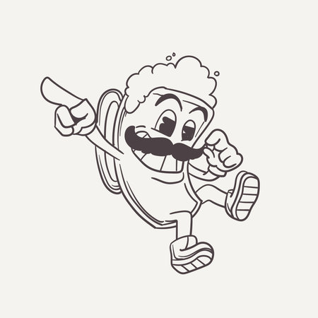 Vector illustration of a beer man. Vector illustration for your designのイラスト素材