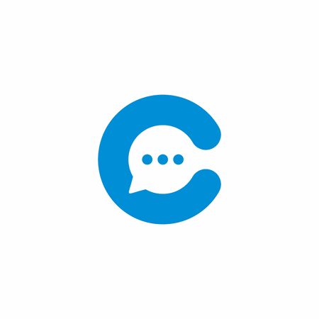 letter c chat symbol logo vector epsのイラスト素材