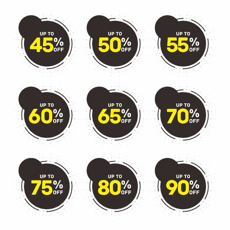 Discount Sticker. Sale Tag Isolated Vector Illustration. Discount Offer Price Label, Vector Price Discount Symbol.のイラスト素材