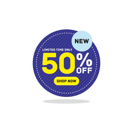 50% off big sale badge sticker, banner vectorのイラスト素材