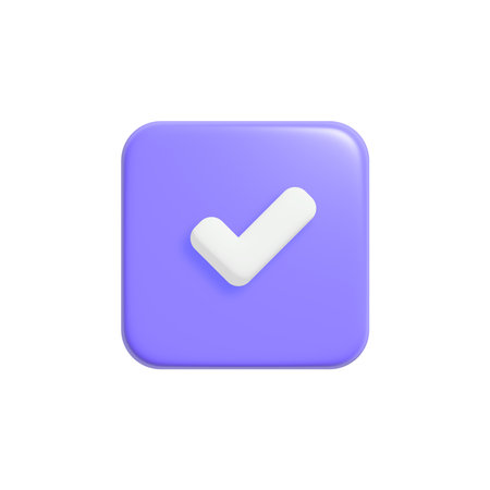 Check validation icon 3dのイラスト素材