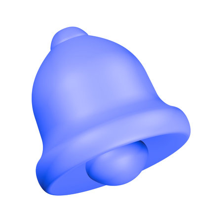 Blue bell on a white background.の写真素材