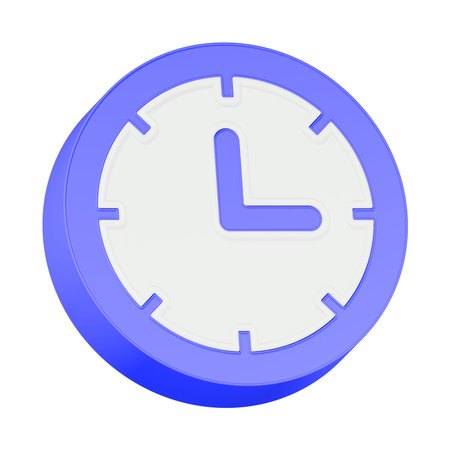 Clock icon. Isometric 3d illustration of clock icon for web