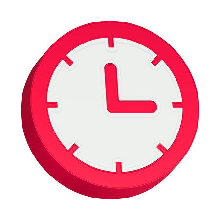 Clock icon. Isometric 3d illustration of clock icon for web