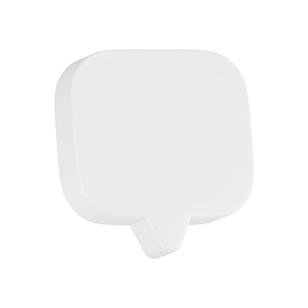 Speech bubble icon. 3d illustration isolated on white background.
